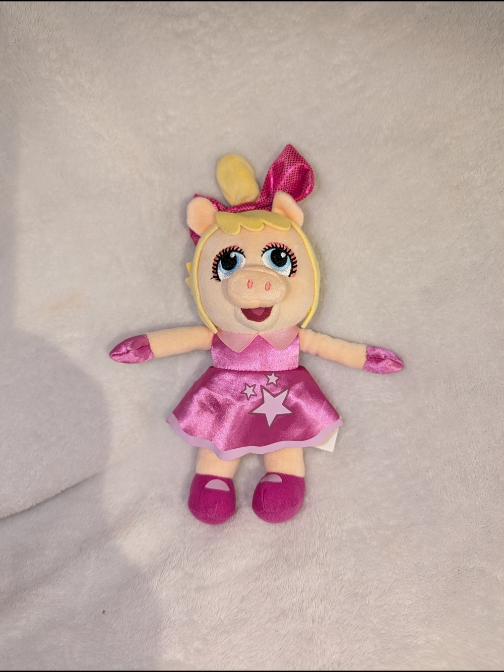 Pink Plush Ms Piggy Doll Kids Toy - Sparkle Dress